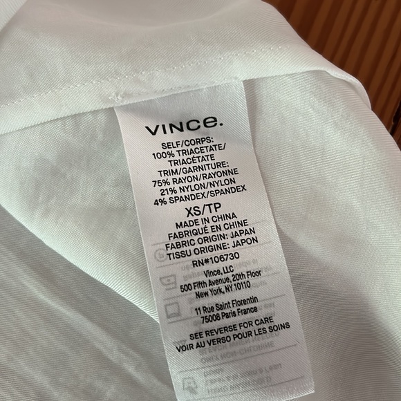 Vince Sleeveless Top Blouse White Size XS - Picture 9 of 9
